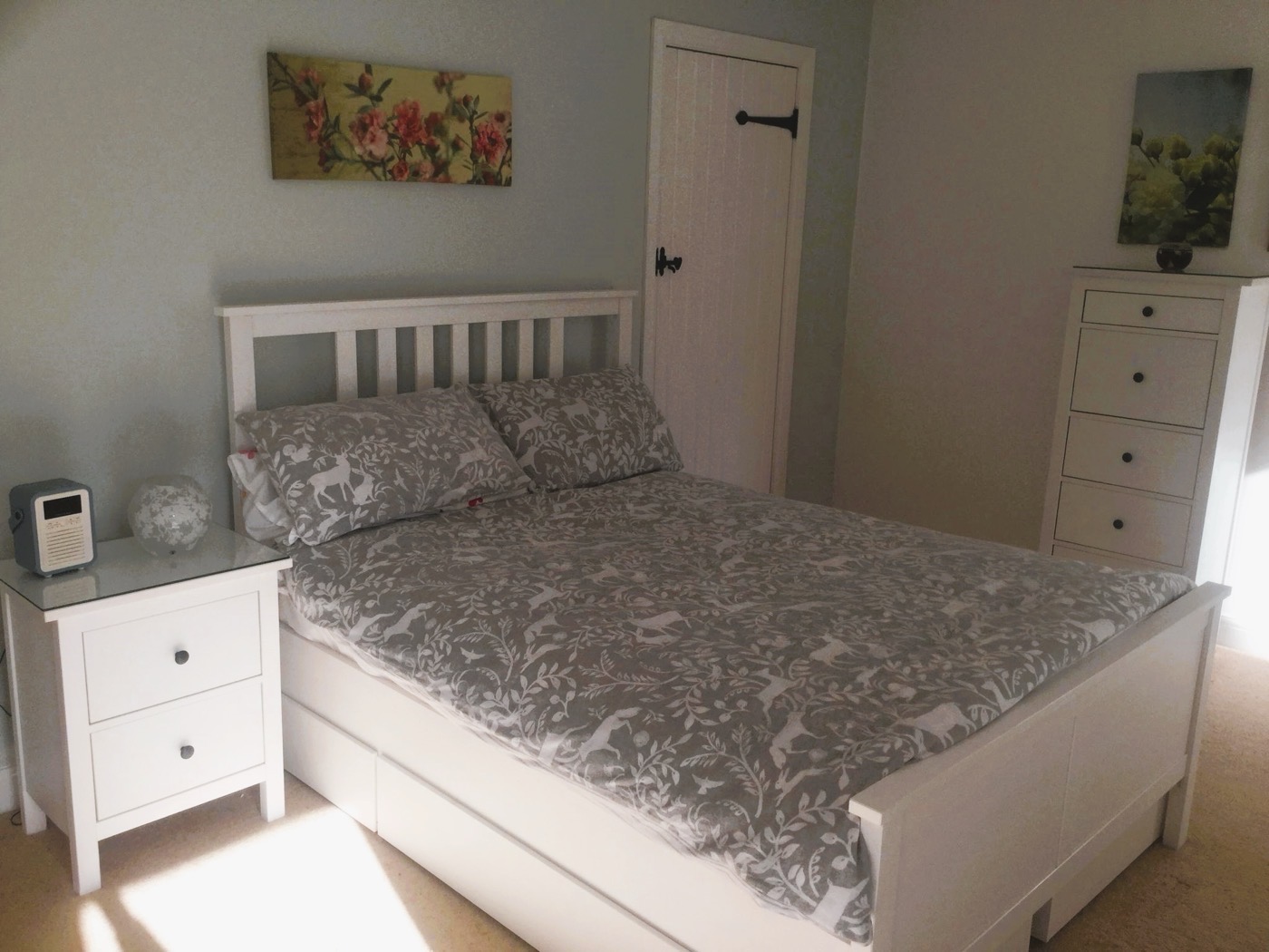 Soft bed-and-breakfast guest room